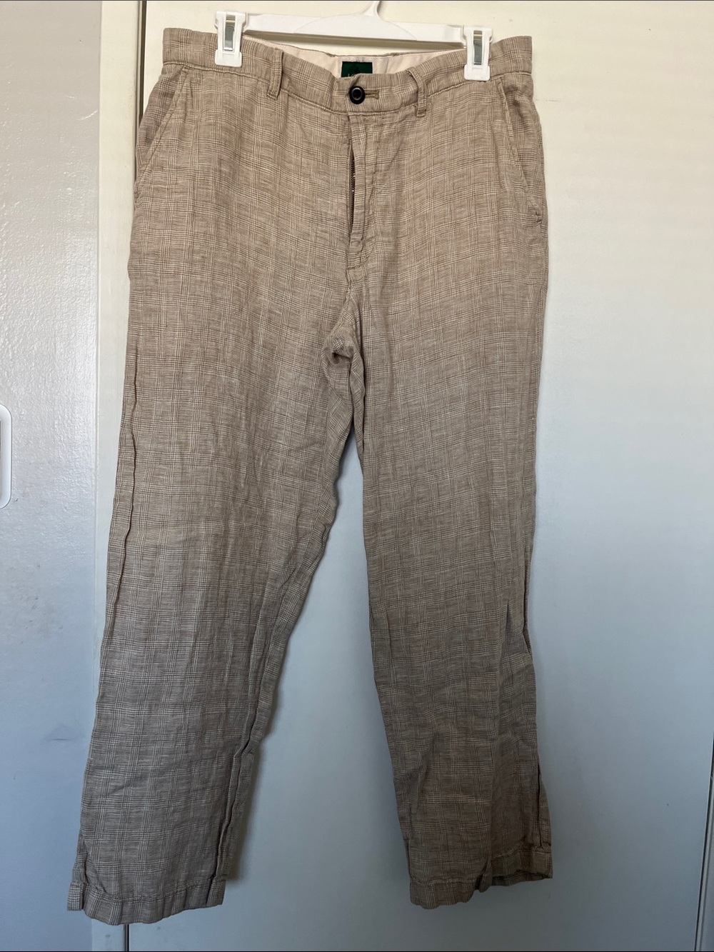 J. Crew Men's Tan 100% LinenChinos Oarsman